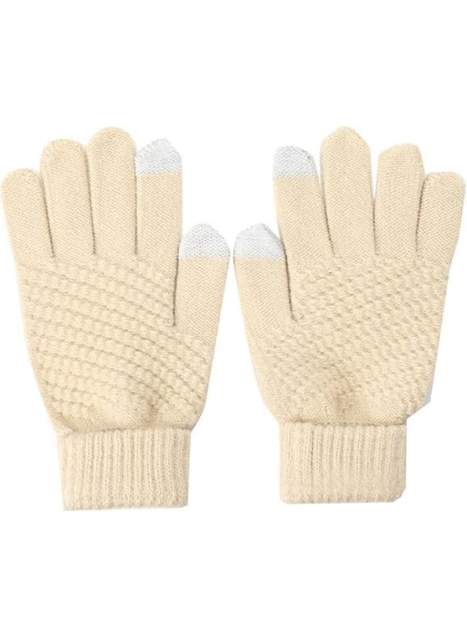 ChicAbode 4-Pairs Winter Gloves for Women, Cold Weather Upgraded Touch Screen Gloves Women, Anti-slip Soft Elastic Thermal Knit Warm Winter Gloves, Womens Warm Fleece Lined Knit Gloves - Image 4